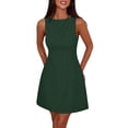 thumbnail image 1 of Vestido PRETTYGARDEN Mujer Corto Verano 2025 Línea A Verde Oscuro, 1 of 8