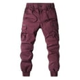 thumbnail image 1 of 2DXuixsh Pantalons pour Femmes Mode Couleur Décontractée Salopettes pour Grande Taille Pantalons pour Hommes Femmes Joggers de Yoga Confortables Rouges Taille 29, 1 of 2