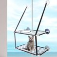 thumbnail image 4 of Cama para gatos montada en la ventana Estante colgante Asiento de  doble Zulema  Hamaca colgante de gato, 4 of 6