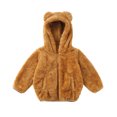 thumbnail image 2 of Hicidod Baby Fleece Jackets Soft Winter Warm Fleece Hoodies Coats Cute Solid Color Zipper Long Sleeve Outwear, 2 of 3