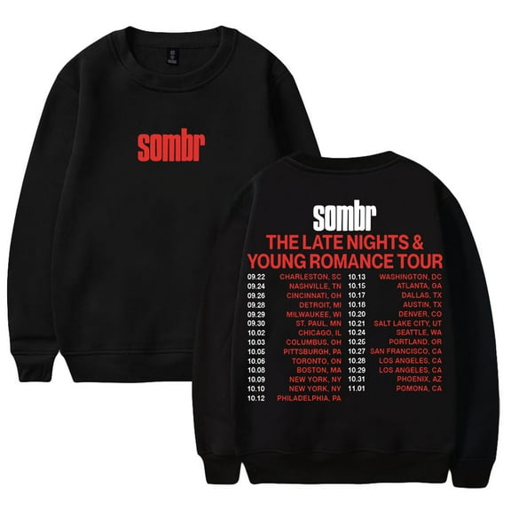 Sombr The Late Nights And Young Romance Tour 2025 Crewneck Long Sleeve Streetwear Women Men Sweatshirt
