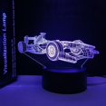 thumbnail image 1 of Luz nocturna LED 3D para coches de carreras que cambian de color para niños, 1 of 1