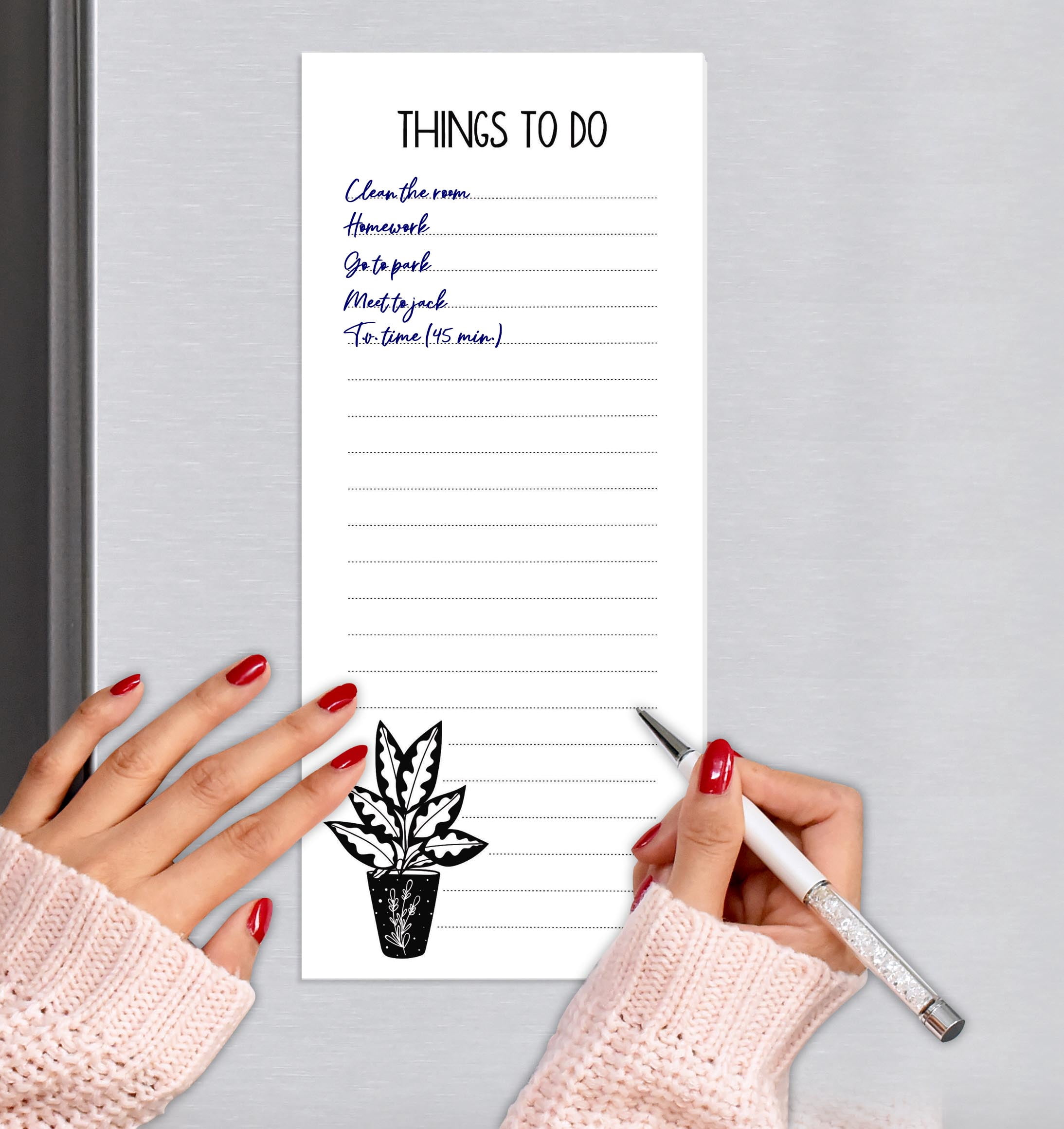 Inkdotpot Pack of 3 Magnetic Fridge To-Do List Notepads- Magnetic Memo Pads For Refrigerator-(50 Sheets Each)-AM
