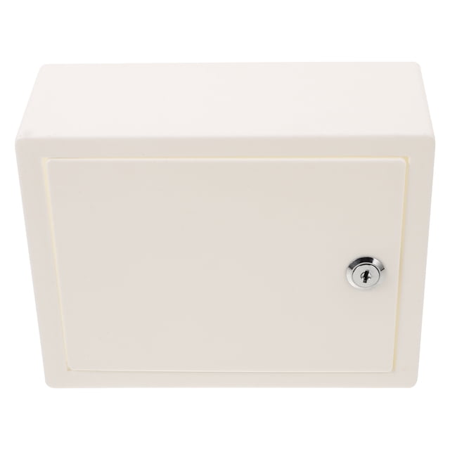 Plastic Cabinet Storage Box With Lock And 2 Keys Secret Storage Case Letter Container Treasure Chest Box Keepsake Container For Cash Documents File Jewelry White