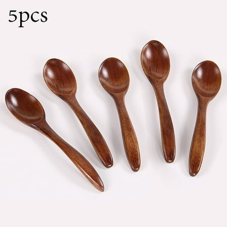 

Cogfs Wooden Spoon 10 Pcs Bamboo Cooking Utensil Tool Honey Coffee Spoon Soup Teaspoon Catering