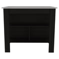 thumbnail image 3 of Xukmct Kitchen Island Desk with 3 Shelves, Black, 3 of 6