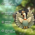 thumbnail image 5 of Vibrant Metal Hanging Wind Spinners - Spiral Design with Cheerful Turkey Motif for Yard & Garden Decor, 5 of 6