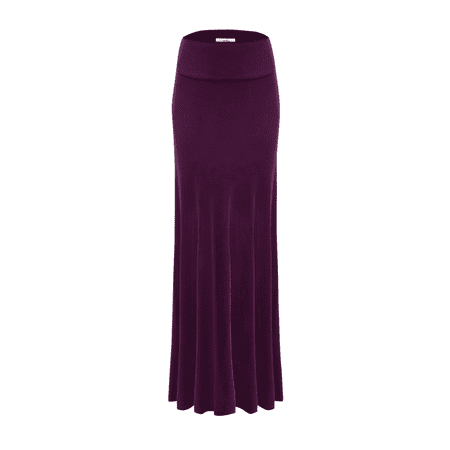 Simlu Plus Size High Waisted Maxi Skirt Long Floor Length