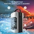 thumbnail image 2 of Portable Air Conditioners 800ml Water Tank 7-Color Night Light 3-Speeds 3-Level Humidify 2-8H Timer Quiet and Powerful USB Powered Mini Evaporative Air Cooler for Room Car Bedroom Desk, 2 of 8