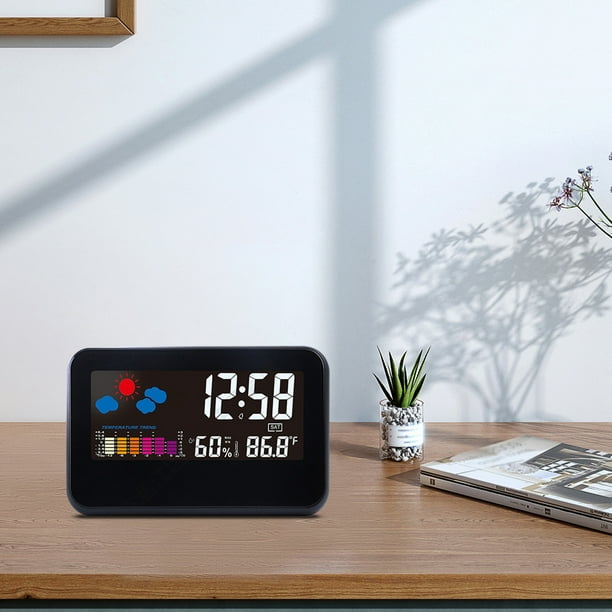 BKFYDLS Intelligent Wearable, Digital Alarm Clock With LCD Weather
