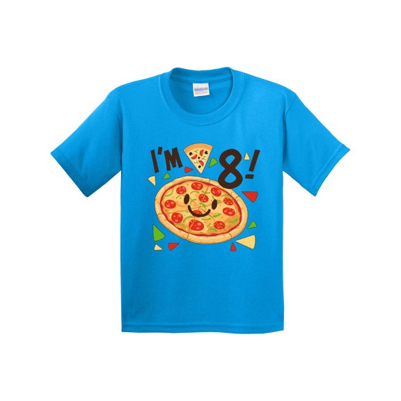 Inktastic I'm Eight Pizza Birthday Party Youth T-Shirt
