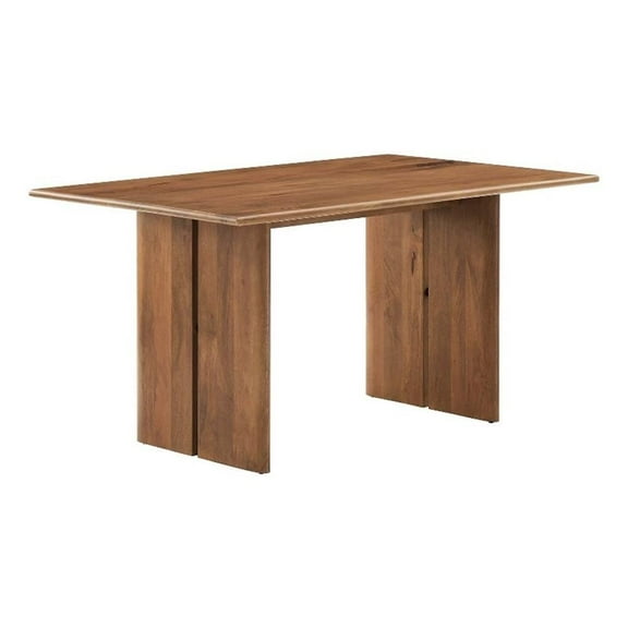 Pemberly Row 60" Rectangular Modern Wood Dining Table in Walnut