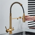 thumbnail image 3 of Pull Down Filter Kitchen Faucet 3 Ways Drinking Pure Water Faucets Brass 360° Flexible Purification Water Mixer Tap -Modern  Design, 3 of 7
