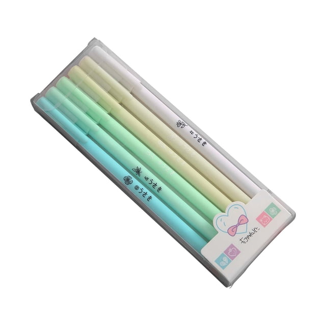 AGIFERG Morandi Color Boxed Gel Pens, 0.5mm, Black Ink, 6 Count, 1 Pack