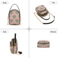 thumbnail image 4 of IAUYY Small Crossbody Bags for Women 15*21*8cm Leather Purses for Women Removable Strap with 3 Zipper Pocket Applicable to Birthday Gifts for Women,Symmetrical Palm Tree Pattern, 4 of 7