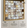 thumbnail image 2 of Woven Stone Canvas Boho Golden Art by Art Remedy, Gold Frame, 40 x 40, 2 of 7