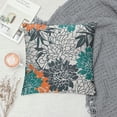 thumbnail image 2 of Acheng  Blue Aqua Oblong Throw Pillow Covers Orange Gray Floral Anchors Pattern Decorative Cushion Cases for Couch Sofa Bedroom  White, 2 of 5