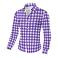 thumbnail image 6 of qolati Button Up Shirts for Men Classic Fit Long Sleeve Dress Work Shirts Lightweight Casual Regular Fit Fall Plaid Shirts, 6 of 8