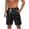 thumbnail image 2 of YOIAVAIOY Mens Swim Trunks 9 Mesh Liner Quick Dry Swim Shorts Board Shorts Bathing Suit Swimsuit Summer Beach Shorts Black M, 2 of 5