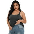 thumbnail image 3 of Asoul Women's Cotton Plus Size Tank Top Adjustable Wider Strap Basic Undershirt, 3 of 7