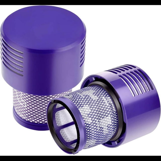 Paquete de 2 filtros V10 de repuesto para V10 Cyclone Series, V10, V10 Animal, V10 Total Clean, SV12, número de pieza 969082-01, morado
