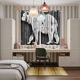 thumbnail image 5 of Vintage Bear Kitchen Curtains 63 Inch Length, Retro Farmhouse Country Wooden Grain Grommet Top Bedroom Living Room Curtains, Light Filtering Cafe Curtain Drapes 2 Panels Set 84''x63'', 5 of 9
