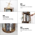 thumbnail image 4 of Bloddream 4 Tier Rotating Bookshelf,360° Display Wood Spinning Bookshelf, Vertical Bookcase Storage Round Carousel for Space-Saving,Corner Book Shelf for Home,Office, Bedroom, Rustic Brown, 4 of 9