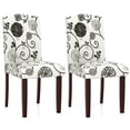 thumbnail image 1 of Costway Wooden Dining Chair Set of 2 with Rubber Wood Legs Padded Seat S Springs, Kitchen Beige, 1 of 10