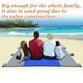 thumbnail image 3 of Sunny 9' x 7' Large Sand Escape Beach Blanket, Portable Picnic Blanket with 6 Corner Pockets, Nylon Cushion, 3 of 7