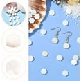 thumbnail image 3 of 1 Box 116Pcs Natural Freshwater Shell Beads Flat Shell Charms 6mm Small Floral White Loose Spacers Strands Findings for Jewelry Making Earrings Necklaces Bracelets DIY Crafts, 3 of 7