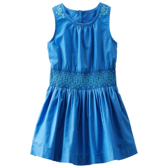 OshKosh B'gosh Baby Girls' 2-Piece Embroidered Poplin Dress - Blue - 18 Months