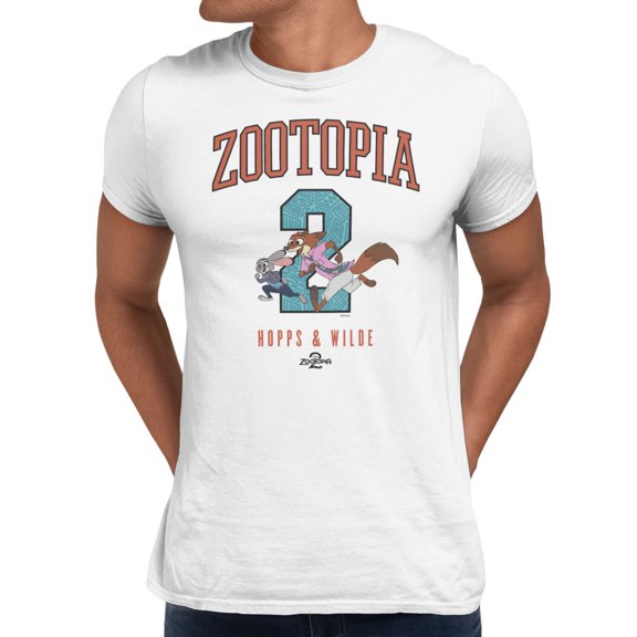 Disney Zootopia 2 Run Together Men's T Shirt (White, S-XXXL)