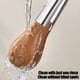 thumbnail image 5 of Pinzas de acero inoxidable de silicona para alimentos de 11 pulgadas | Antiadherente, resistente al calor, fácil de limpiar | Café y Morado | Agarre seguro, lavavajillas | Hornear, cocinar, asar y, 5 of 6