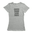 thumbnail image 1 of T-shirt de Sport Gris pour Femmes avec Citation "More Hugs Less Hate", 1 of 1