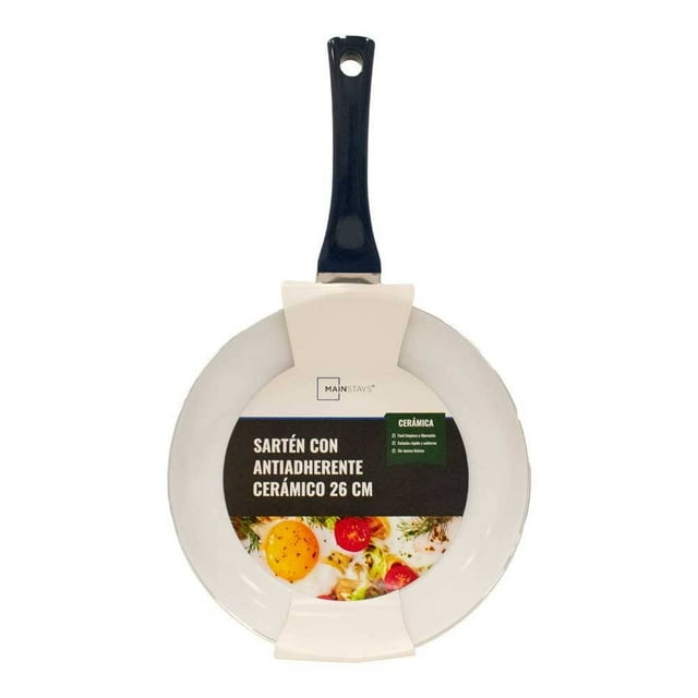 Sartén Mainstays de Acero con Antiadherente Cerámico 26 cm Blanco