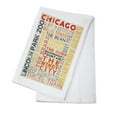 thumbnail image 1 of Chicago, Illinois, Typography (100% Cotton Tea Towel, Decorative Hand Towel, Kitchen and Home), 1 of 3