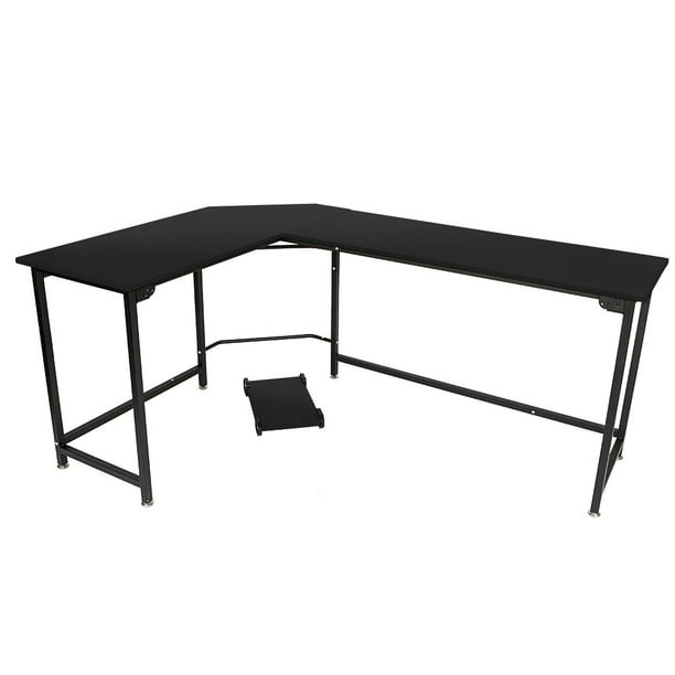 Zimtown L Shaped Desk Corner Computer Table Pc Latop Study Office Desk Workstation Black Walmart Com Walmart Com