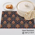 thumbnail image 5 of Placemat, Pioneer Flower Floral Print Pattern Place Mats Table Mat Set Of 2, PVC Washable Placemats for Party Kitchen Dining Decoration, 18x12 Inch, Fade Resistant, 5 of 6