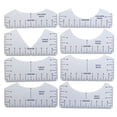 thumbnail image 1 of Hyasfey 8Pcs T-shirt Alignment Ruler Guide with Scale Numbers And Markings Heat Press PVC Measurement Template Sewing Supplies Portable Compact T Shirt Centering Guide, 1 of 7