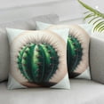 thumbnail image 3 of nygtbtfer Hopyeer Rustic Mexican Desert Cactus Plant Throw Pillow Covers &nbsp; RealisticLinen Pillow Case Square Home Sofa Couch Chair Pillow Cushion Case (RM-Cactus) White, 3 of 7