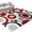 Red, variant on Large Area Rugs 9'x12', Red Grey Abstract Carpet Runner Indoor Outdoor Rugs Home Decor Aesthetic, Modern Geometric Polka Dot Non Slip Mats Washable Accent Rug for Living Room Bedroom