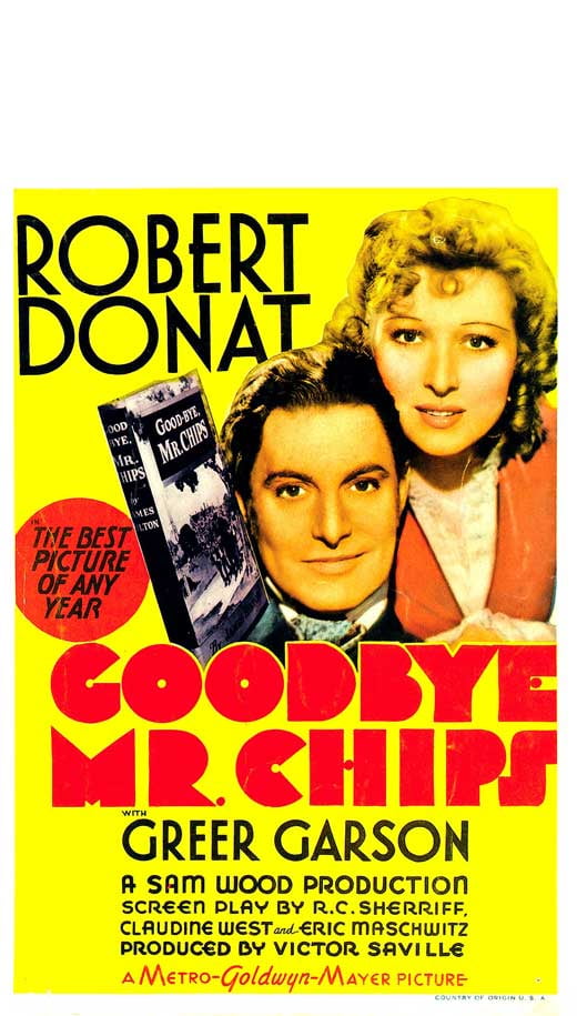 Goodbye Mr. Chips movie POSTER (Style C) (11" x 17") (1939)