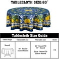 thumbnail image 2 of Blue Lemon Tablecloth Round 60 Inch Boho Floral Fabric Table Cover Washable Waterproof Table Cloth for Kitchen Dining Picnic Party Decor, 2 of 8