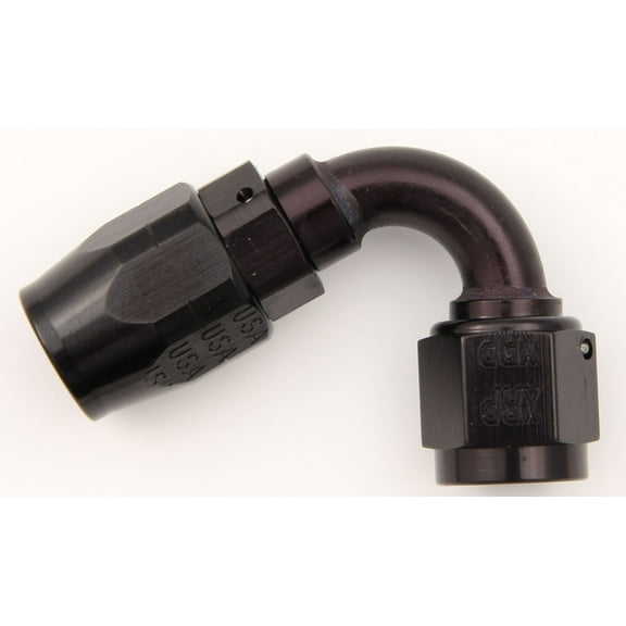 XRP-Xtreme Racing Products XRP212012BB No.12 AN 120 deg Double Swivel Hose End - Black