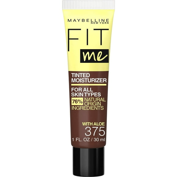 Maybelline Fit Me Tinted Moisturizer, Cobertura natural, Maquillaje facial, 375 ml (1 unidad)