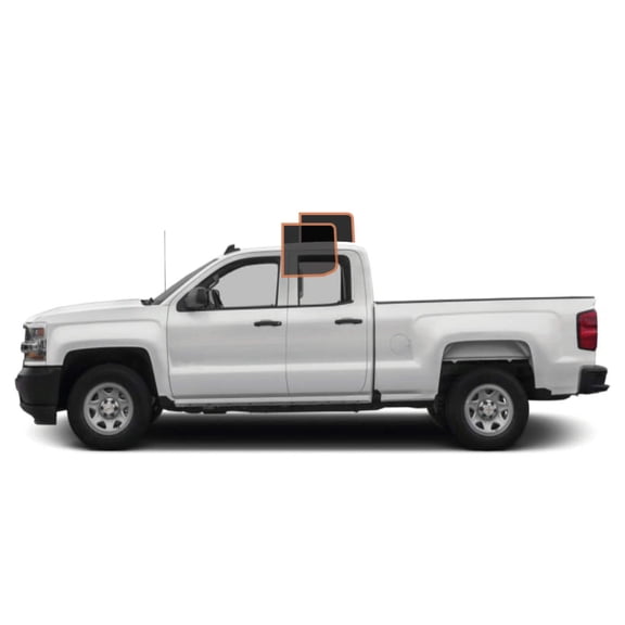 MotoShield Pro Premium Professional 2mil Precut Ceramic Window Tint Film for 2019-2021 Chevrolet Silverado 1500 LD Double Cab — (Rear Driver/ Passenger 15%) + Lifetime Warranty