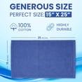 thumbnail image 3 of SupremePlus New Huck Cleaning Towels 15" x 25" Commercial Window Lint-Free All Purpose 100% Cotton Household Cleaning Cloths & Wipes, Blue, 25 Count, 3 of 9