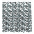 thumbnail image 2 of Ambesonne Animal Shower Curtain, Pastel Panda Lover Pattern, 69"Wx70"L, Pale Blue Charcoal Grey, 2 of 4