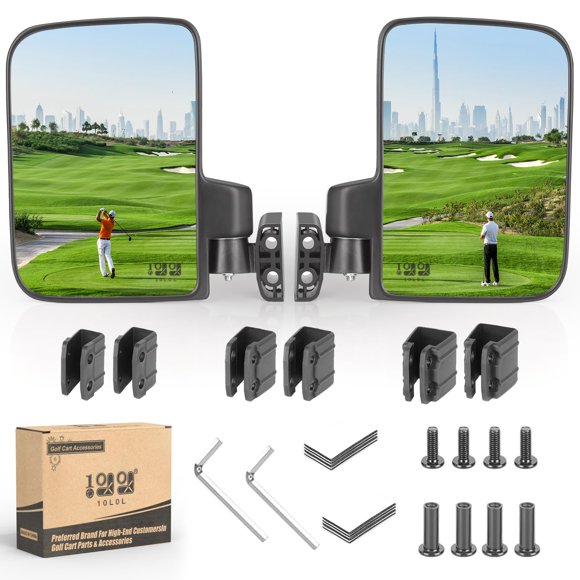 Espejo universal para carrito de golf 10L0L para Yamaha, Club Car, EZGO