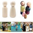 thumbnail image 3 of Figuras de madera para pintar YONGSHENG 50 piezas figuras de Juguete Familiares manualidades, 3 of 5